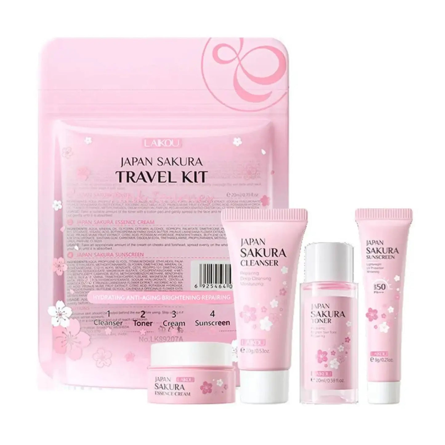 Laikou Sakura Skin Care Sets 4 pièces