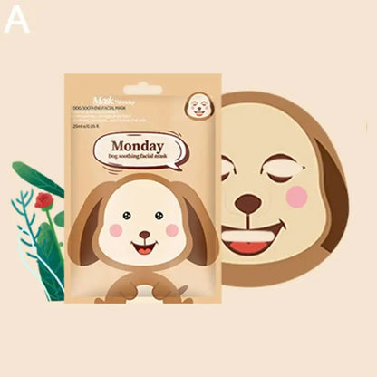 1/5pcs Cute Cartoon Animal Children's Sheet Mask Kids Spa Moisturize Face Masks Gentle Moisturizing Brighten Mask Skincare