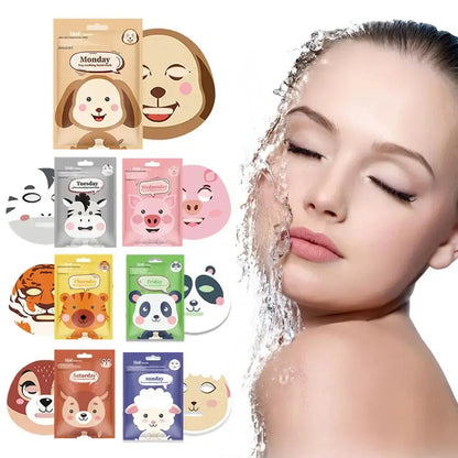 1/5pcs Cute Cartoon Animal Children's Sheet Mask Kids Spa Moisturize Face Masks Gentle Moisturizing Brighten Mask Skincare