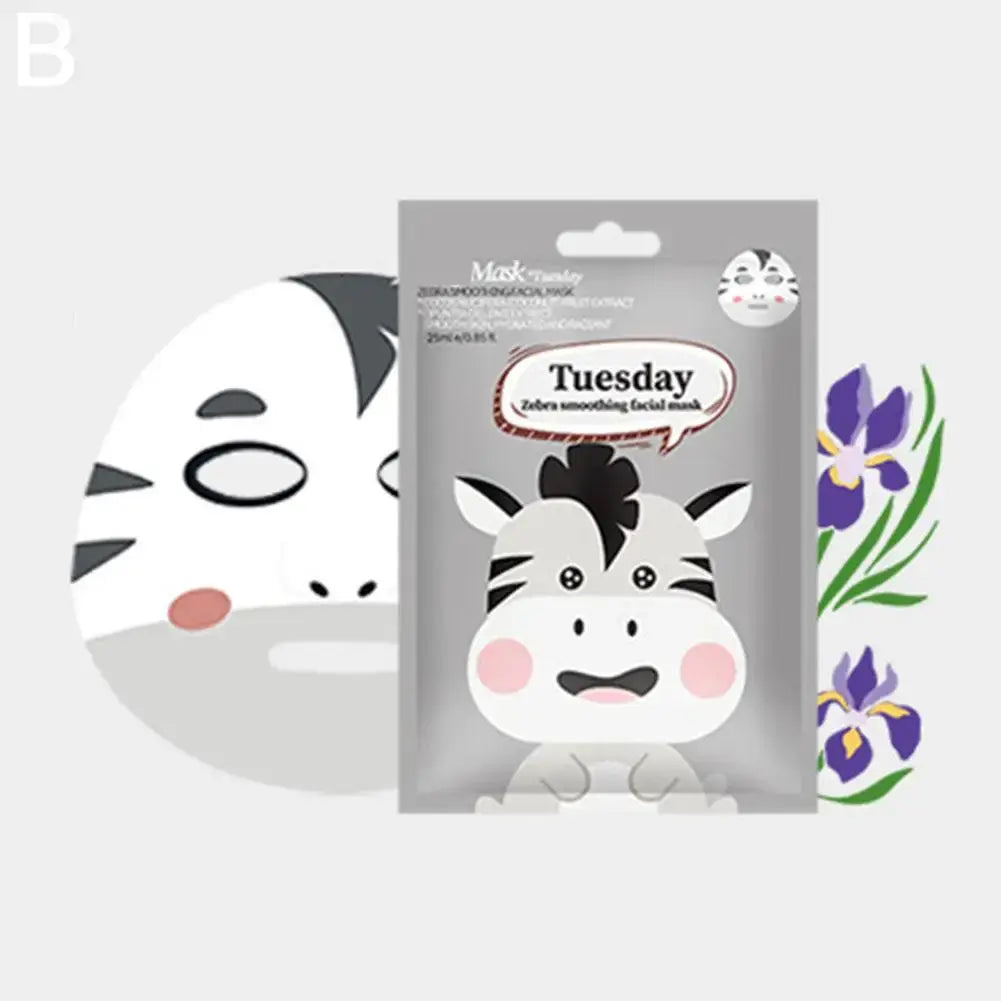 1/5pcs Cute Cartoon Animal Children's Sheet Mask Kids Spa Moisturize Face Masks Gentle Moisturizing Brighten Mask Skincare