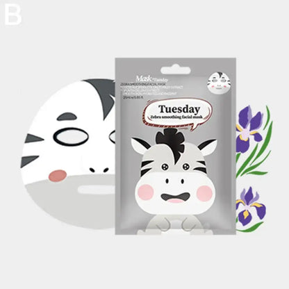 1/5pcs Cute Cartoon Animal Children's Sheet Mask Kids Spa Moisturize Face Masks Gentle Moisturizing Brighten Mask Skincare