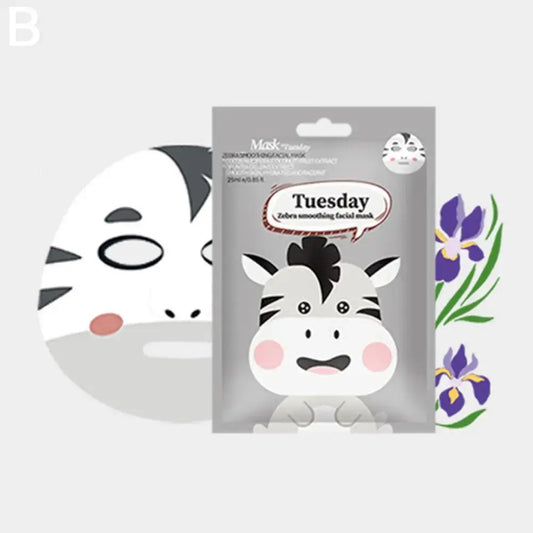 1/5pcs Cute Cartoon Animal Children's Sheet Mask Kids Spa Moisturize Face Masks Gentle Moisturizing Brighten Mask Skincare